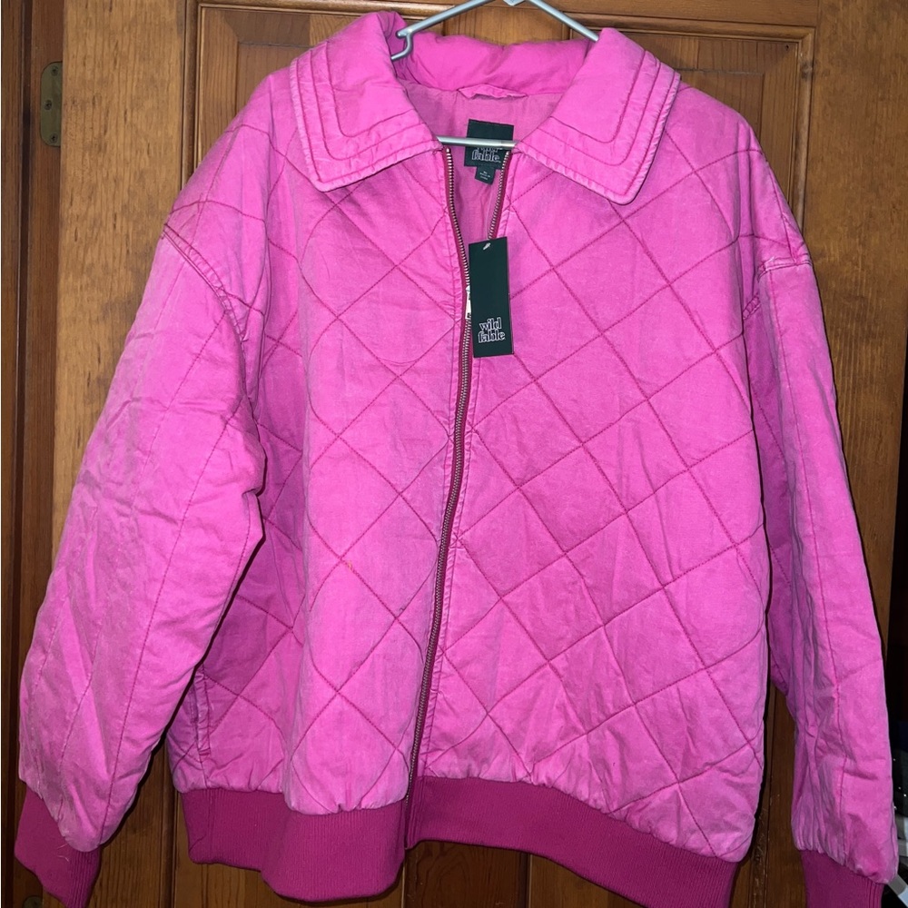 XL Hot Pink Wild Fable Quilted Jacket with Tag from Target.